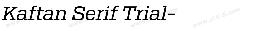 Kaftan Serif Trial字体转换